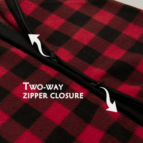 Daysu Micro Fleece Baby Sleep Sack with Long Sleeves Size Medium Buffalo Plaid - Picture 6 of 16